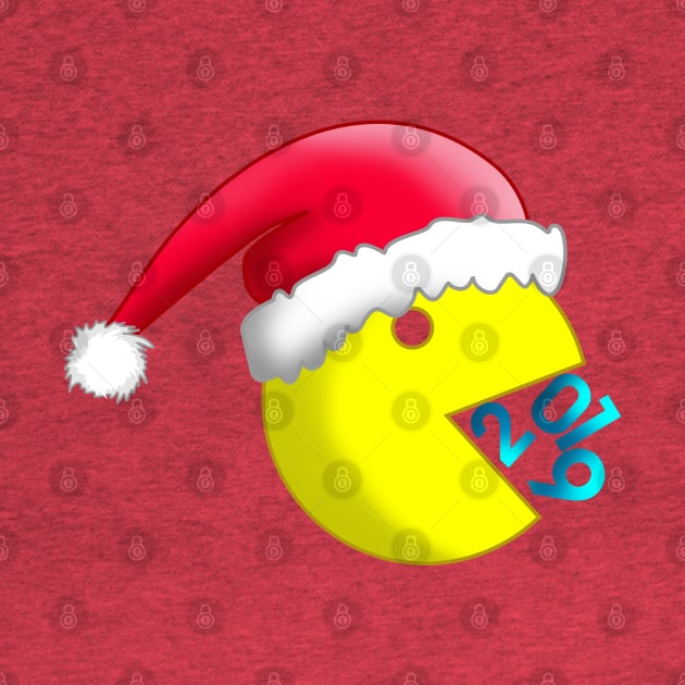 pacman on christmas by osvaldoport76